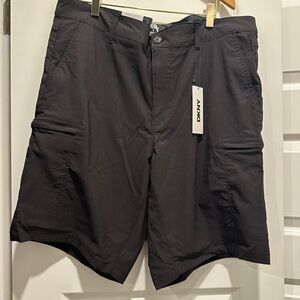 DKNY Men's Black Cargo Travel Shorts